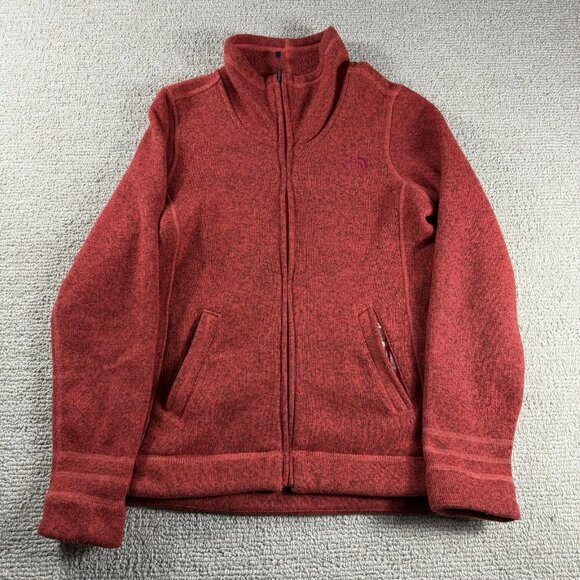 The North Face Jackets & Blazers - The North Face Full Zip Sweater Fleece Jacket Red Women’s Size Small